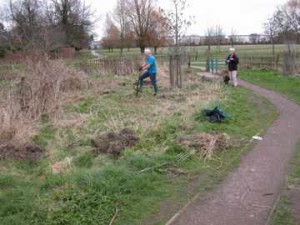 The petanque pitch as not much more than an idea... It had been previously used as the site rubbish tip.